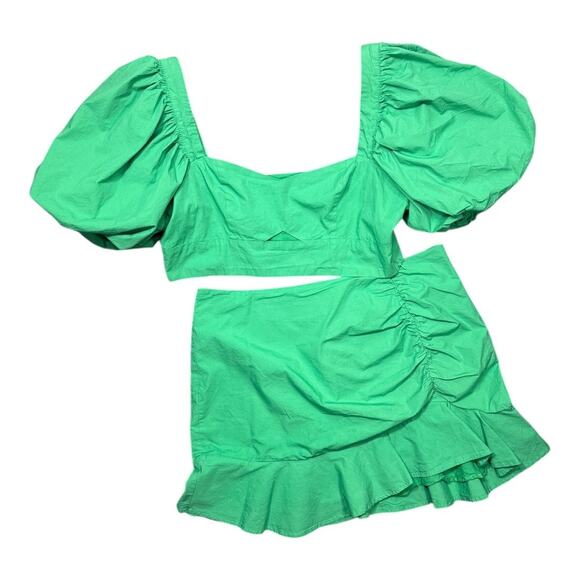 Showpo Green Two-Piece Skirt Set - Size 12 - Picture 1 of 9